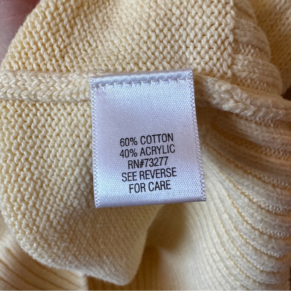 Butter Yellow Croft & Barrow Turtleneck Sweater - Picture 3 of 5